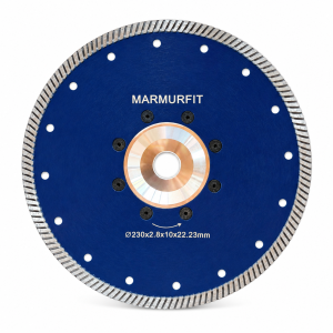 Disc diamantat turbo profesional MARMURFIT Ø230 mm – Tăiere precisă pentru marmură, granit și piatră naturală